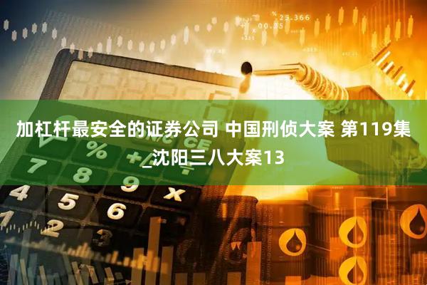 加杠杆最安全的证券公司 中国刑侦大案 第119集_沈阳三八大案13